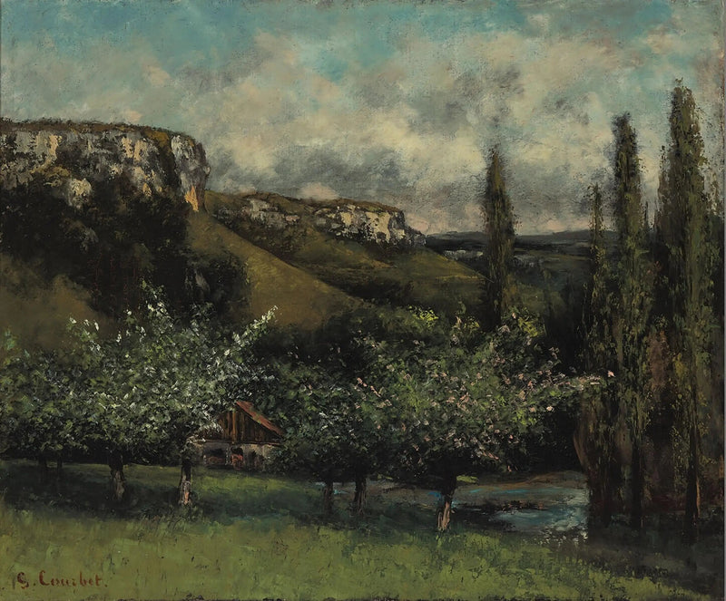 Drzewa jabłoniowe ojca Courbeta w Ornans - Gustave Courbet
