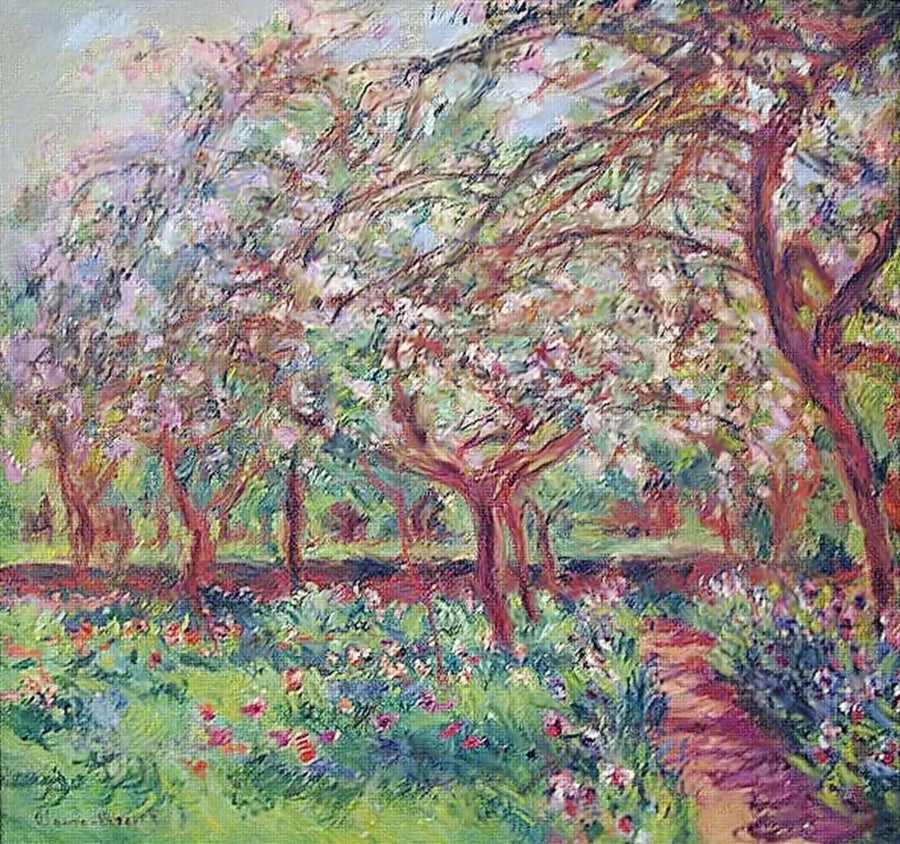 Jabłonie w kwiecie - Claude Monet