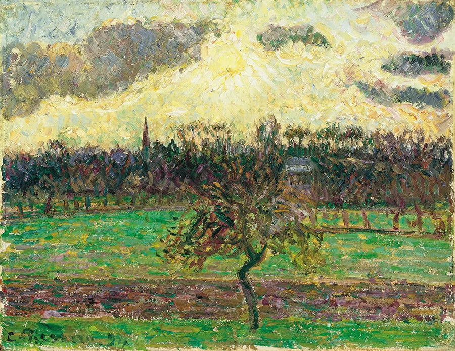 Łąki w Éragny, jabłoń - Camille Pissarro