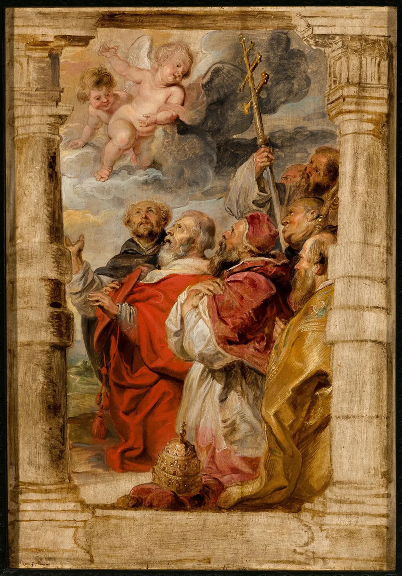 Książęta Kościoła adorujący Eucharystię - Peter Paul Rubens
