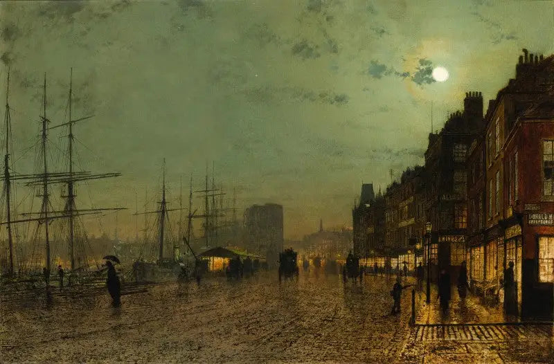 Nabrzeża Glasgow - John Atkinson Grimshaw