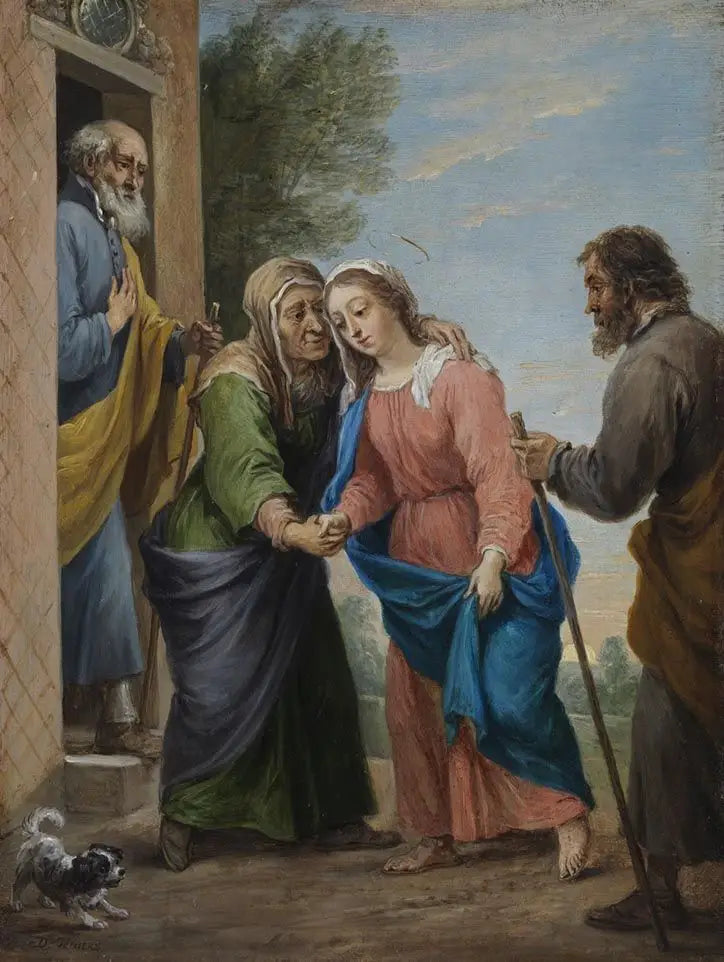 Les quinze secrets du rosaire : la Visitation - David Teniers le Jeune image 1 reproduction artisanale de tableau