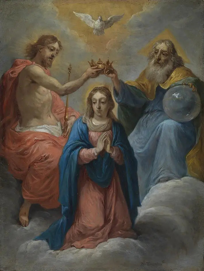 Piętnaście sekretów różańca: koronacja Matki Bożej jako Królowej Nieba - David Teniers Młodszy