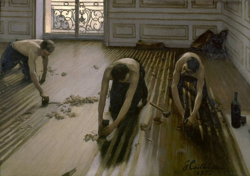 Szlifierze parkietu - Gustave Caillebotte