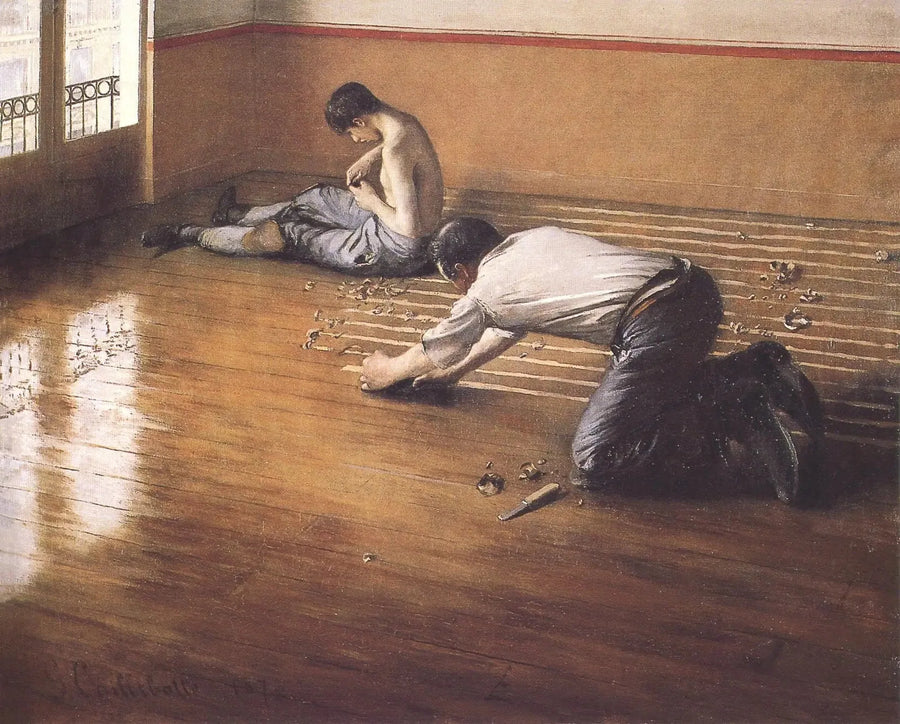 Szlifierze parkietu - Gustave Caillebotte
