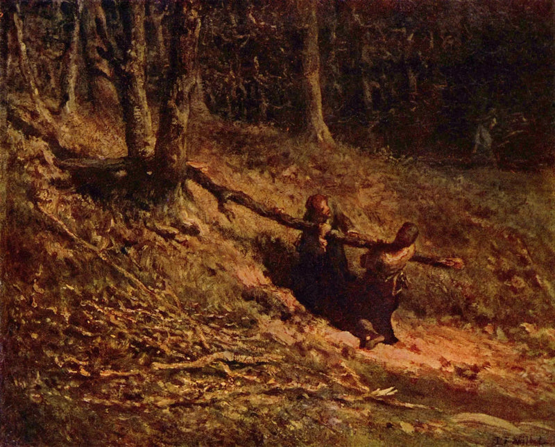 Drewniane wioślarze - Jean-François Millet