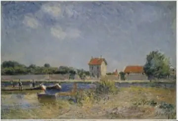 Brzegi kanału Loing w Saint-Mammès - Alfred Sisley