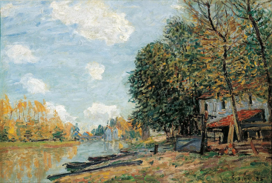 Brzegi Loingu w Moret - Alfred Sisley