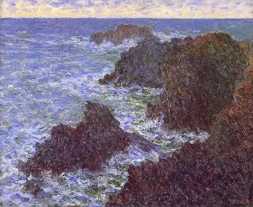Skały Belle-Île, dziki brzeg - Claude Monet
