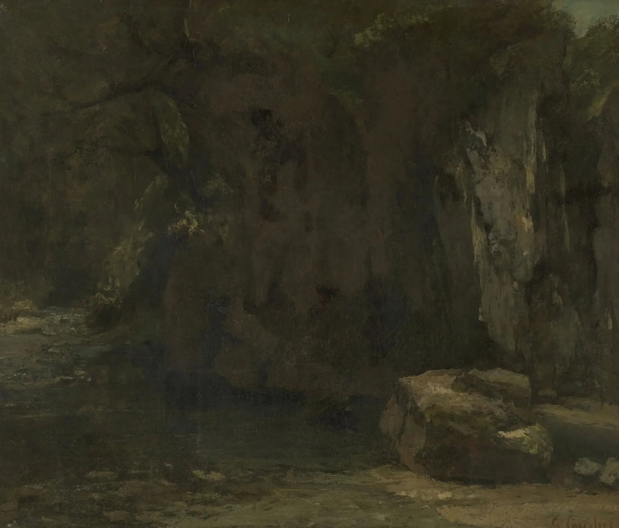 Skały z Loue - Gustave Courbet