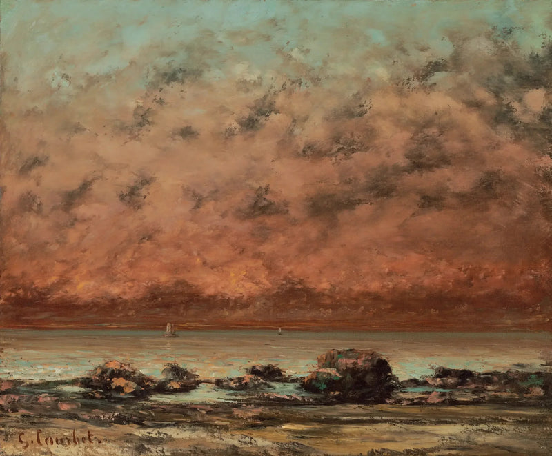 Czarne Skały z Trouville - Gustave Courbet