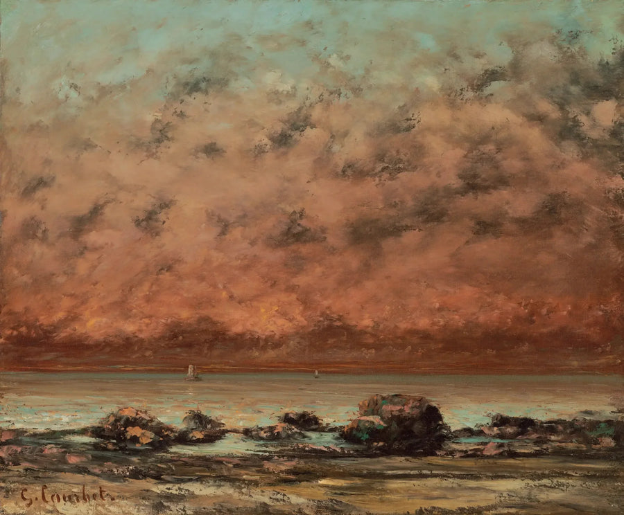 Czarne Skały z Trouville - Gustave Courbet