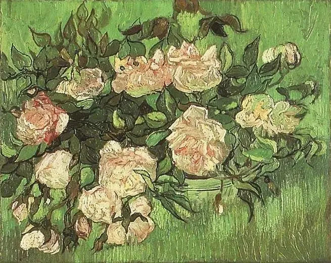 Różowe róże - Vincent van Gogh