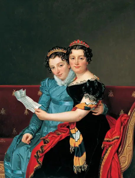 Siostry Zénaïde i Charlotte Bonaparte - Jacques-Louis David