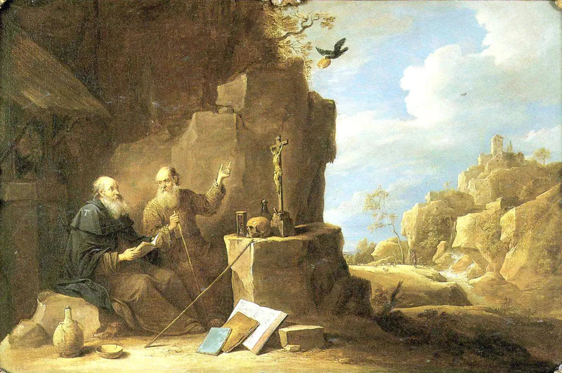 Święci Paweł i Antoni - David Teniers Młodszy