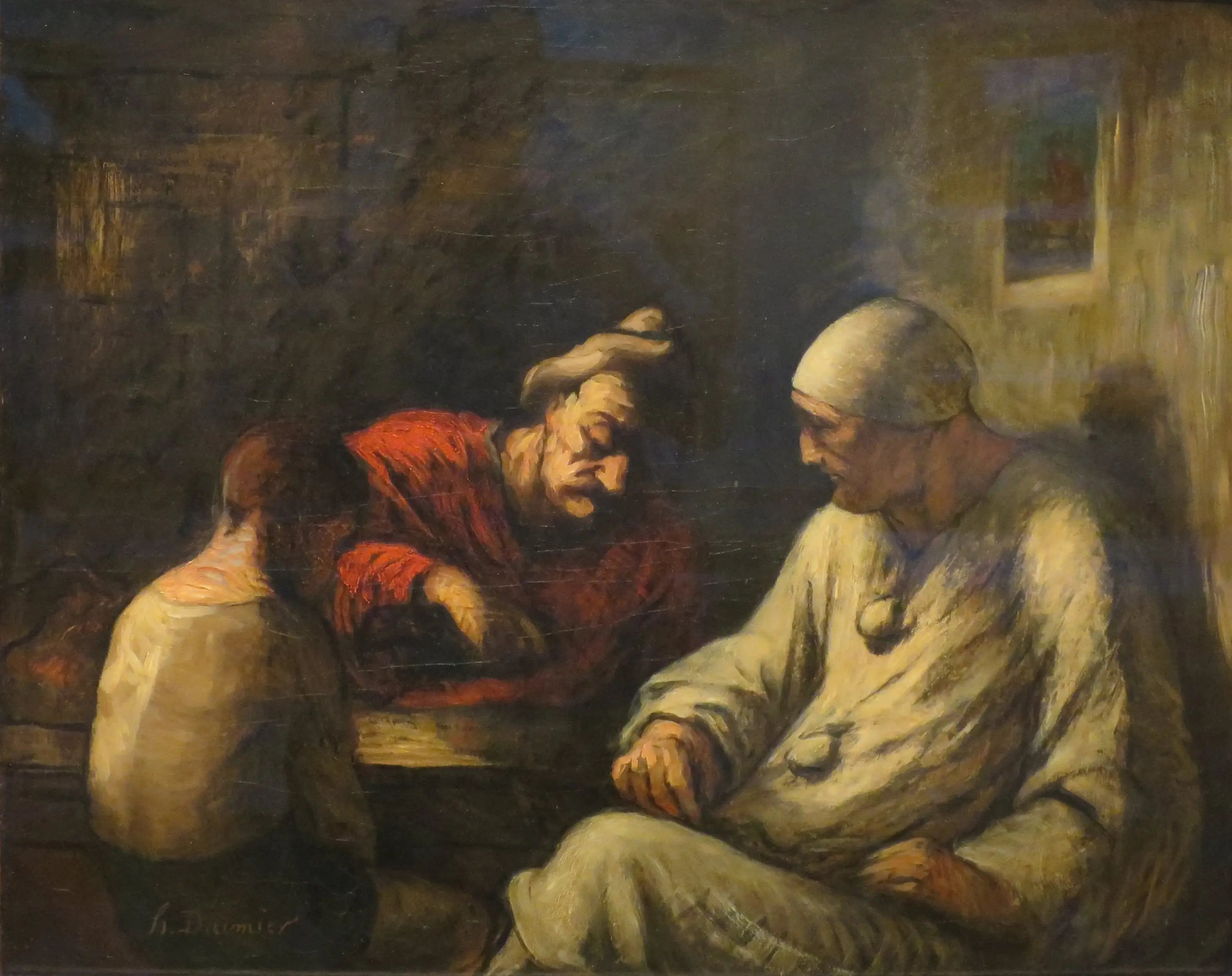 Les saltimbanques au repos - Honoré Daumier - Alpha Reproduction
