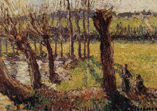 Wierzby zimą, Eragny - Camille Pissarro