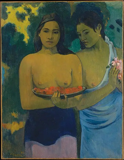 Piersi z czerwonymi kwiatami - Paul Gauguin