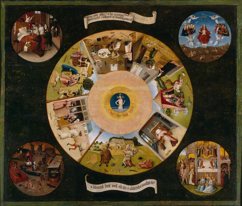 Siedem grzechów głównych i Cztery ostatnie etapy ludzkie - Hieronymus Bosch