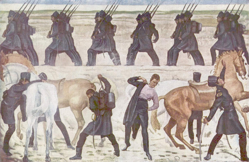 Żołnierze się przygotowują - Ferdinand Hodler