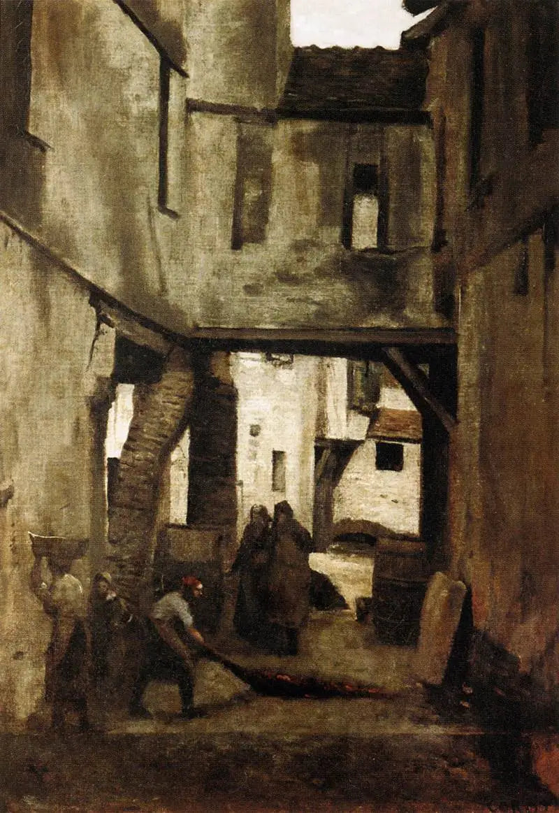 Tannerie de Mantes - Jean-Baptiste Camille Corot