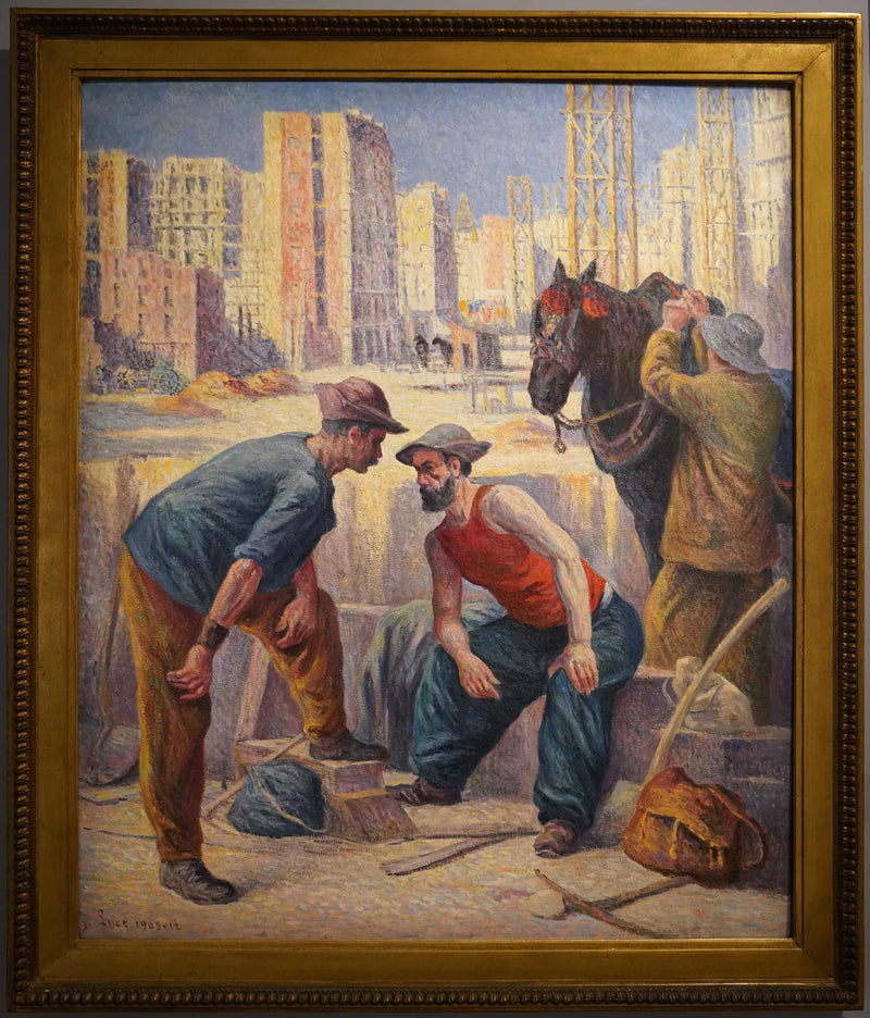 Robotnicy budowlani - Maximilien Luce