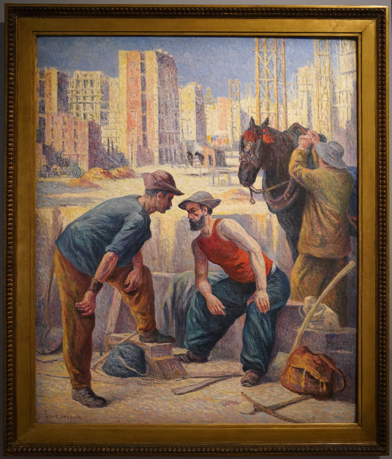 Robotnicy budowlani - Maximilien Luce