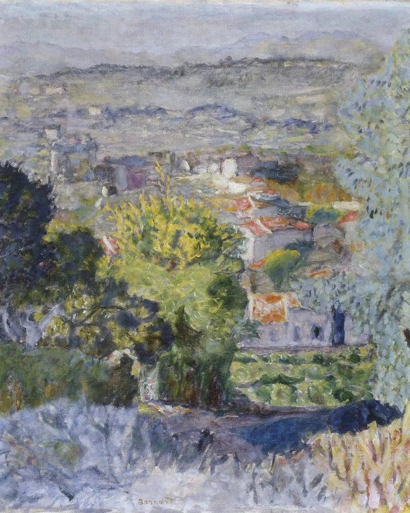 Dachy przez mimozy, krajobraz z Cannet - Pierre Bonnard