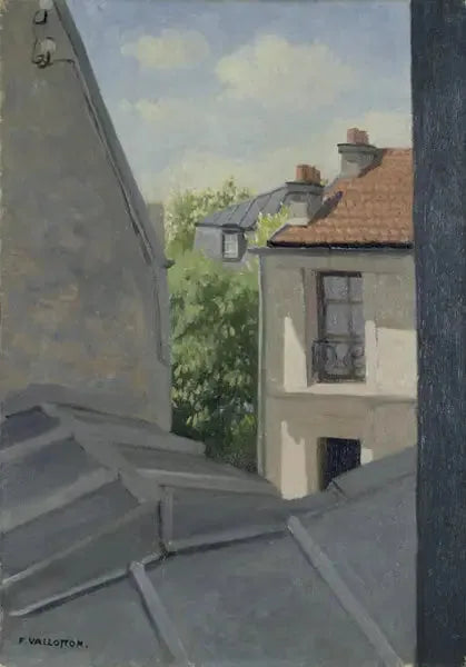 Les toits, rue Mérimée - Félix Vallotton image 1 copie peinte à la main à l’huile