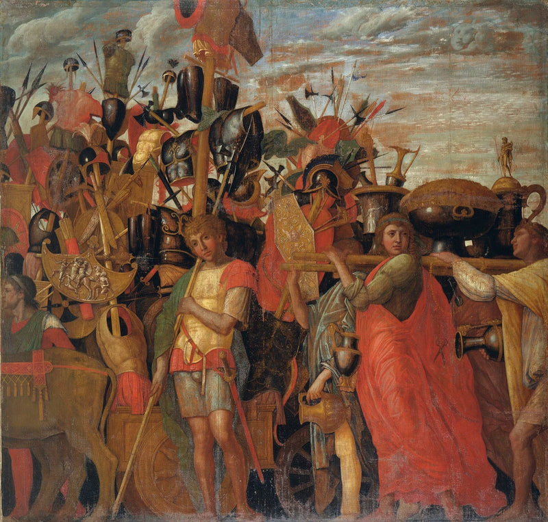 Triumfy Cezara: 3. Nosiciele trofeów i sztabek - Andrea Mantegna