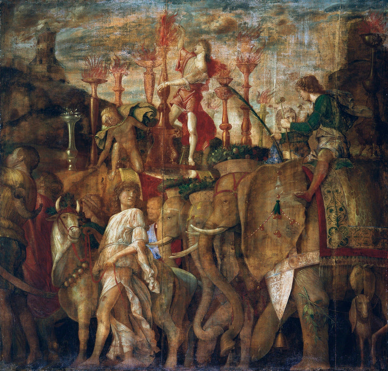 Triumfy Cezara: 5. Słonie - Andrea Mantegna