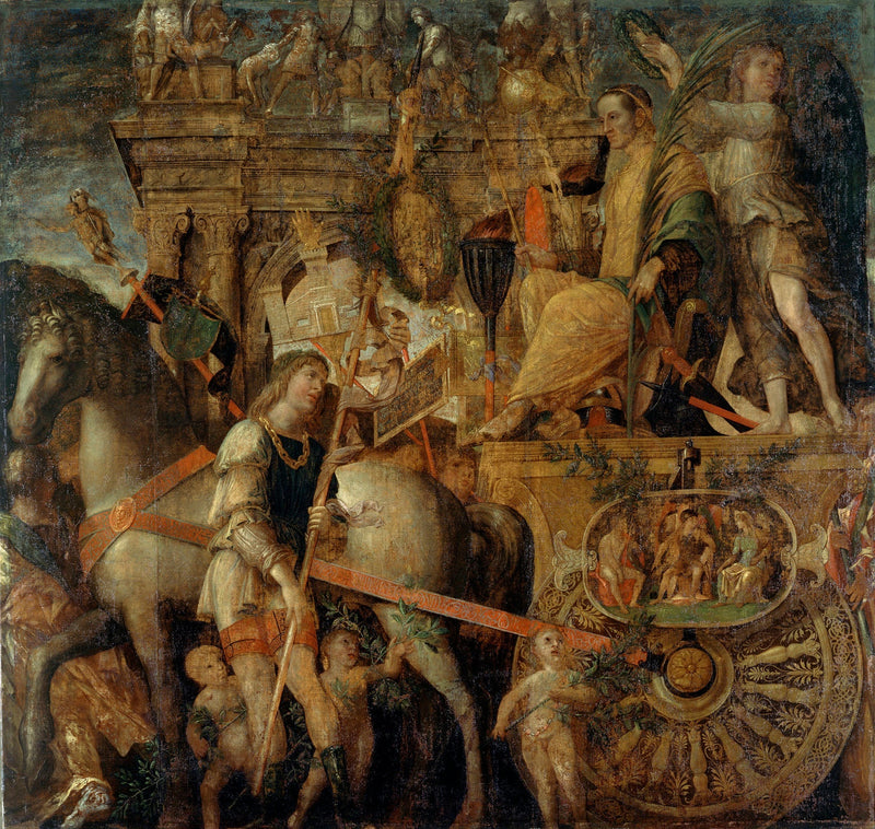 Triumfy Cezara: 9. Cezar na swoim rydwanie - Andrea Mantegna