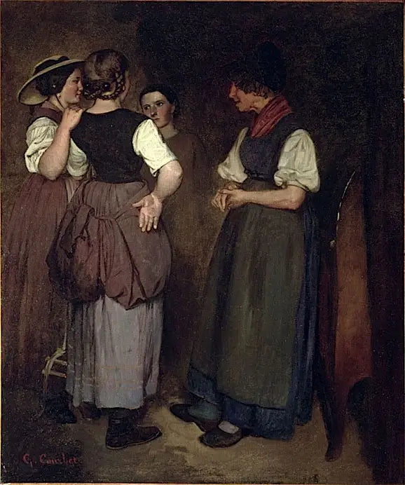 Trzy siostry z Courbet - Gustave Courbet