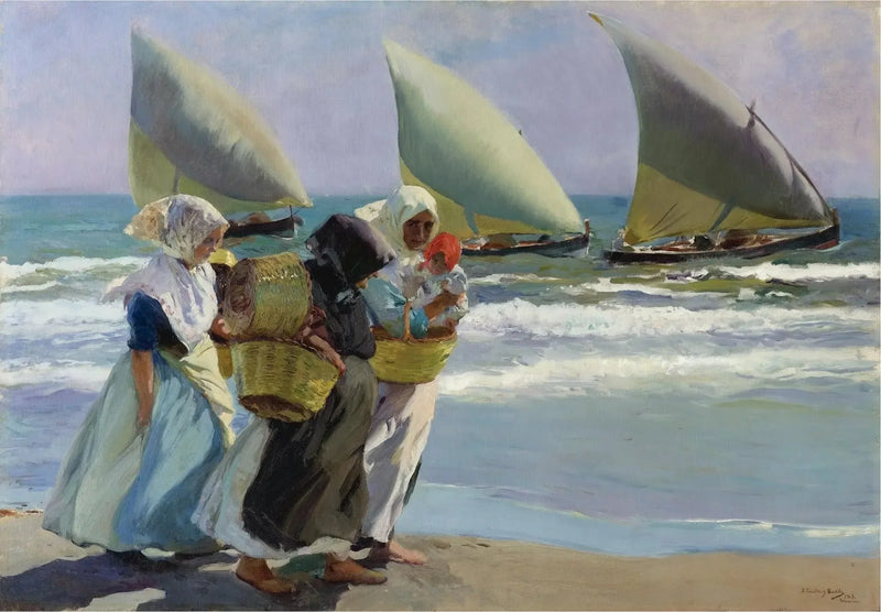 Trzy żagle - Joaquín Sorolla