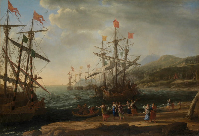 Trojanki podpaliły swoją flotę - Claude Lorrain