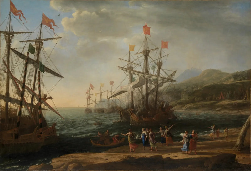 Trojanki podpaliły swoją flotę - Claude Lorrain