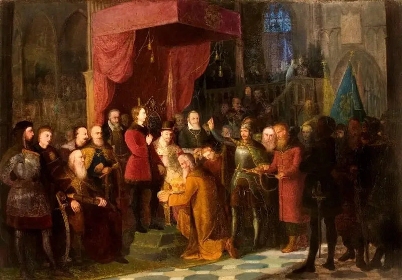 Carowie Chouïski przyprowadzeni przez Żółkiewskiego na Sejm w Warszawie przed Zygmuntem III - Jan Matejko
