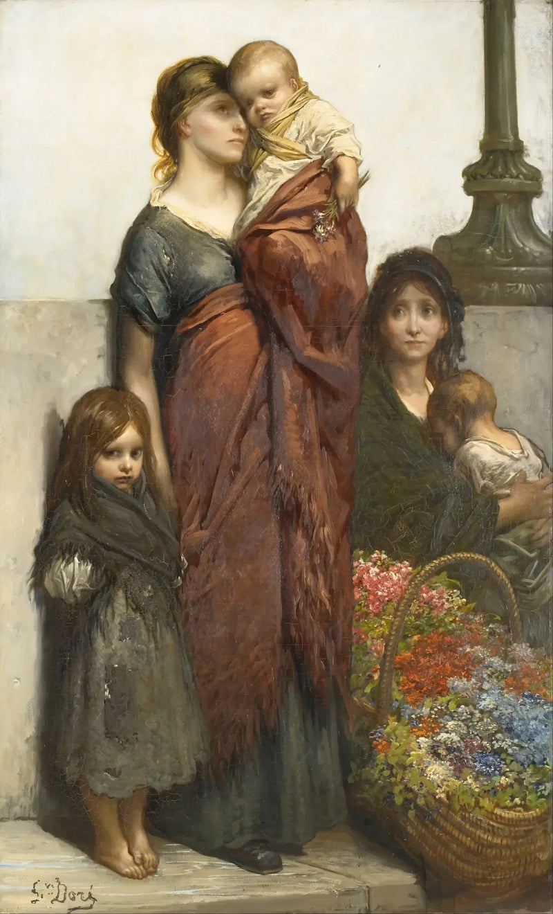 Sprzedawcy kwiatów z Londynu - Gustave Doré