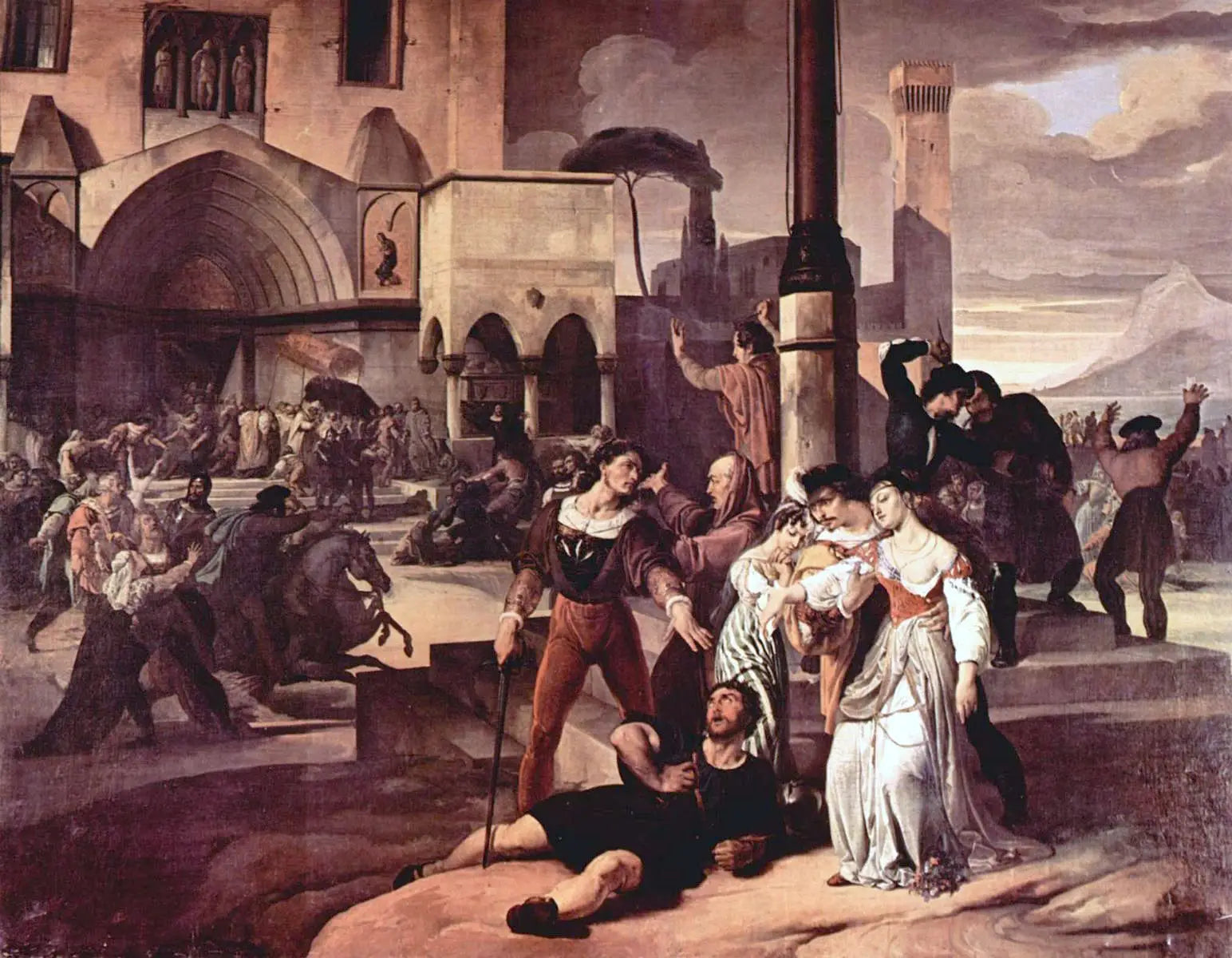 Les vêpres siciliennes - Francesco Hayez image 2 reproduction de peinture à l’huile