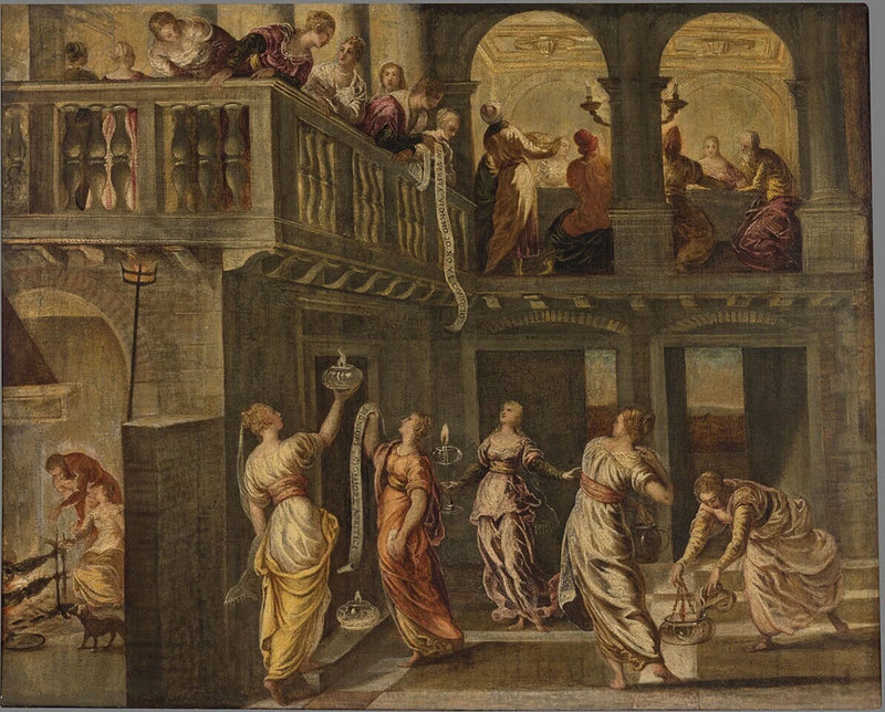 Mądre i głupie dziewice - Jacopo Tintoretto