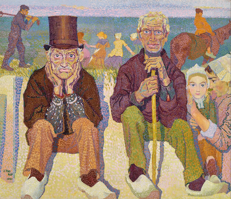 Starzy mężczyźni nad brzegiem morza - Jan Toorop