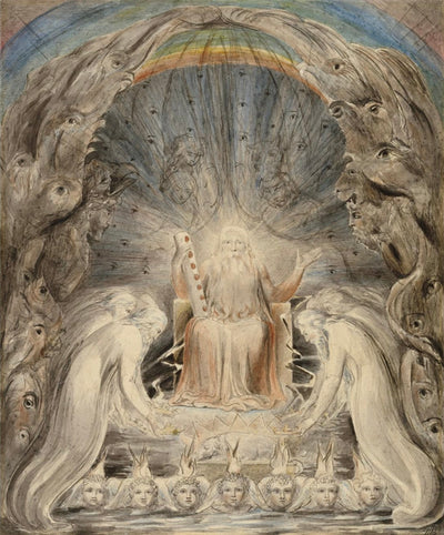 Les vingt-quatre vieillards déposant leurs couronnes devant le trône divin - William Blake - Alpha Reproduction