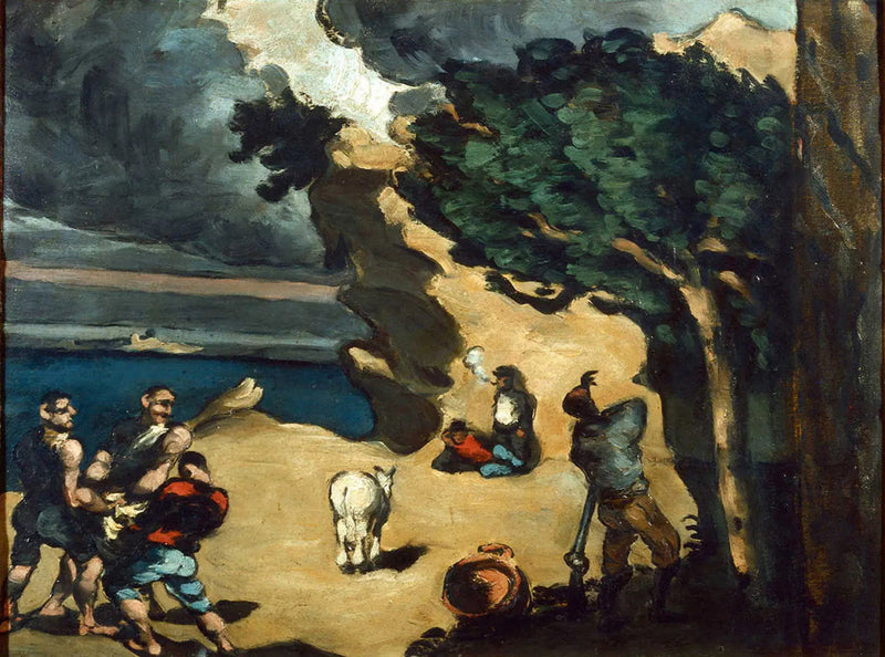 Złodzieje i osioł - Paul Cézanne