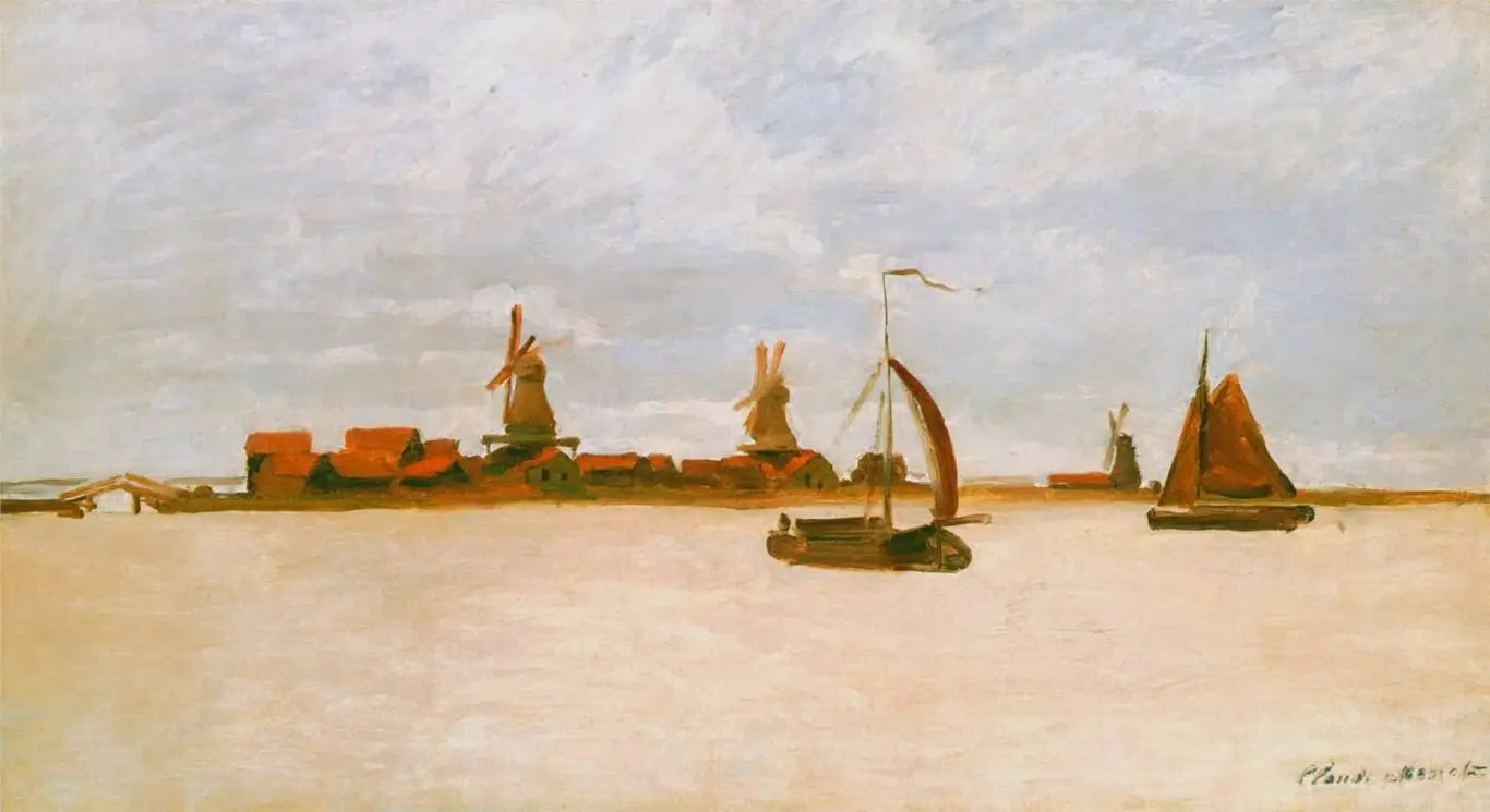 Les Voorzaan et les Westerhem - Claude Monet image 1 copie de tableau peinte à la main