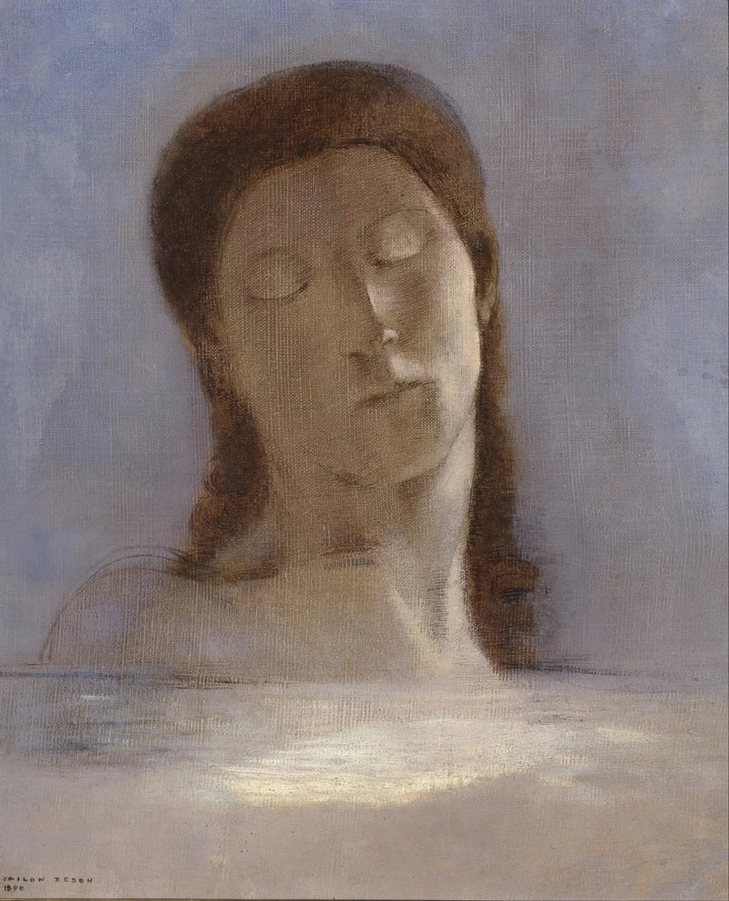 Z zamkniętymi oczami - Odilon Redon