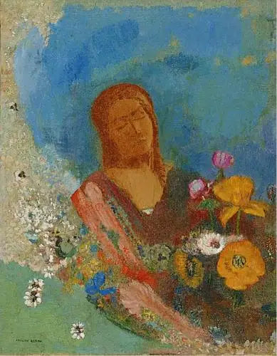 Les yeux fermés - Odilon Redon image 1 reproduction artisanale de tableau