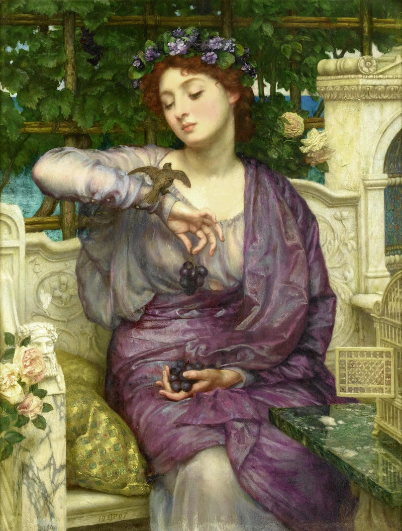 Lesbia i jej wróbel - Edward Poynter