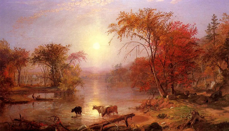 Złote lato na rzece Hudson - Albert Bierstadt