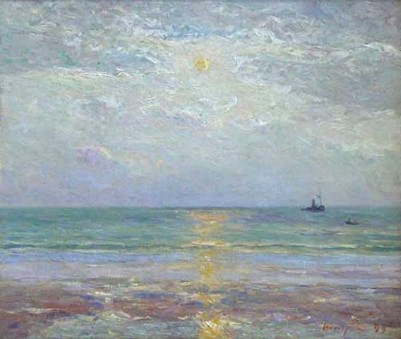Wschód księżyca o zmierzchu - Maxime Maufra