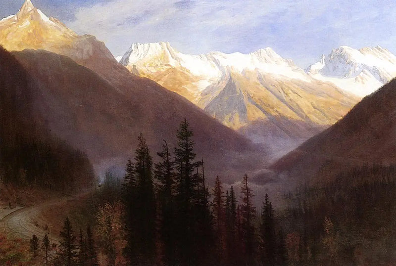 Wschód słońca w Glacier Station - Albert Bierstadt